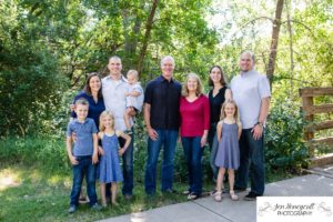 Littleton family photographer extended cousins grandparents DeKoevend Park Centennial Colorado photography summer green blue love 