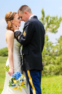 Littleton wedding photographer military groom bride in love kiss close-up married marriage summer weddings