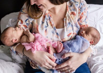 Littleton newborn baby and family photographer twins boy girl swaddled sleepy sleeping cute babies mommy mother son daughter