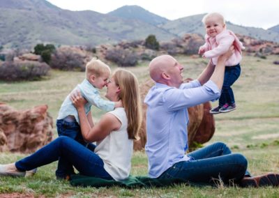 Littleton family photographer Ken Caryl Valley Colorado red rock formations children kids