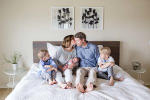 Littleton family photographer newborn new baby boy lifestyle in home session Colorado photography boys