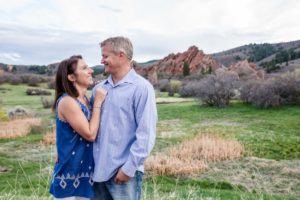 Littleton photographer Roxborough State Park Colorado photography engagement session red rocks in love couple engaged