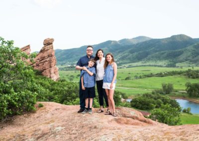 Littleton family photographer South Valley Open Space park red rocks Colorado summer kids parenthood photo session photography