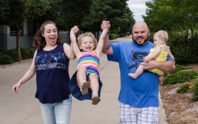 The {G} family of 4 in Olde Town Arvada by Littleton photographer