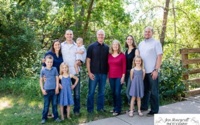 A large extended {G} family of 10 at DeKoevend Park in Centennial by Littleton photographer