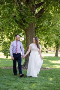 Littleton wedding photographer in love couple Denver City Park Colorado bride groom photography elope elopement eloped dress summer outdoors nature