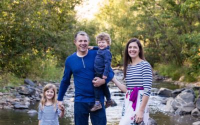 The {A} family of 4 at Lair O’ the Bear Park in Morrison by an affordable Littleton photographer near me