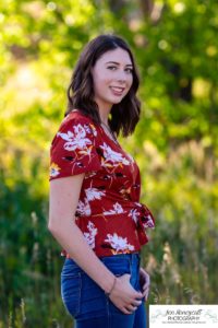 Littleton high school senior photographer in Colorado Broomfield swim team swimmer girl class of 2020 Writer's Vista Park and Fly'N B park fall leaves color portrait session