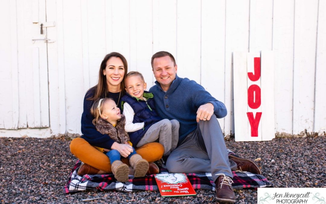 The {H} Family of 4 at the Lakewood Heritage Center by Littleton photographer in Colorado