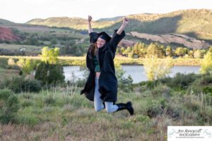 Littleton high school senior portrait photographer cap and gown photo session Morrison Mt. Falcon red rocks class of 2020 Broomfield CSU Colorado State University mask pandemic quarantine graduate graduation tassle summer