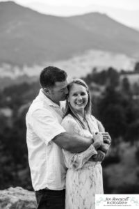 Littleton family photographer in Colorado at Mt. Falcon park mountain views view of foothills boy mother father son love summer sunset natural light photography