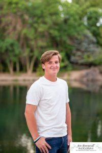 Littleton high school senior photographer at Fly'N B park in Highlands Ranch Colorado tennis and lacrosse player boy COVID pandemic sunset easy going photo session class of 2021