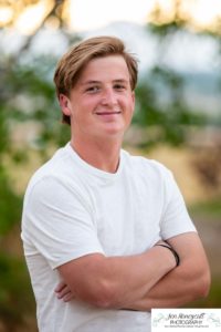 Littleton high school senior photographer at Fly'N B park in Highlands Ranch Colorado tennis and lacrosse player boy COVID pandemic sunset easy going photo session class of 2021