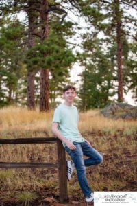 Littleton high school senior portrait photographer photography photo session boy music musical sunrise Mt. Falcon Morrison Highlands Ranch natural light