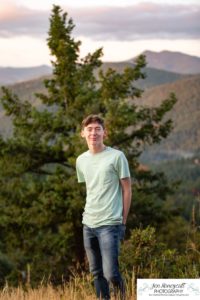 Littleton high school senior portrait photographer photography photo session boy music musical sunrise Mt. Falcon Morrison Highlands Ranch natural light