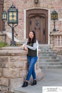 Littleton high school senior photographer at the Highlands Ranch Mansion violin player violinist sunrise photo session portrait fall Rock Canyon graduate class of 2021