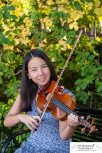 Littleton high school senior photographer at the Highlands Ranch Mansion violin player violinist sunrise photo session portrait fall Rock Canyon graduate class of 2021