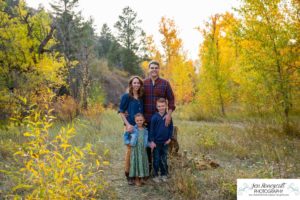 Littleton family photographer Lair O' the Bear Colorado fall Morrison yellow trees mother father son daughter big brother little sister creek love natural light photography