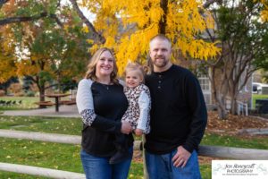 Littleton family photographer Lakewood Stone House bridge happy baby two year old mother father daughter little girl fall photography session outdoor natural light photo