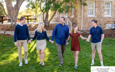 The {W} family of 5 at The Stone House in Lakewood by Littleton photographer