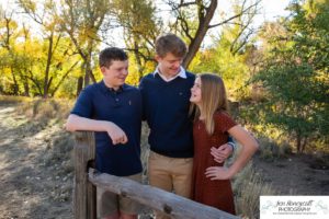 Littleton family photographer The Stone House trail Lakewood photography teenagers teens brother sister siblings fall leaves