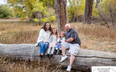 The {G} family of 4 at The Stone House in Lakewood by Littleton photographer