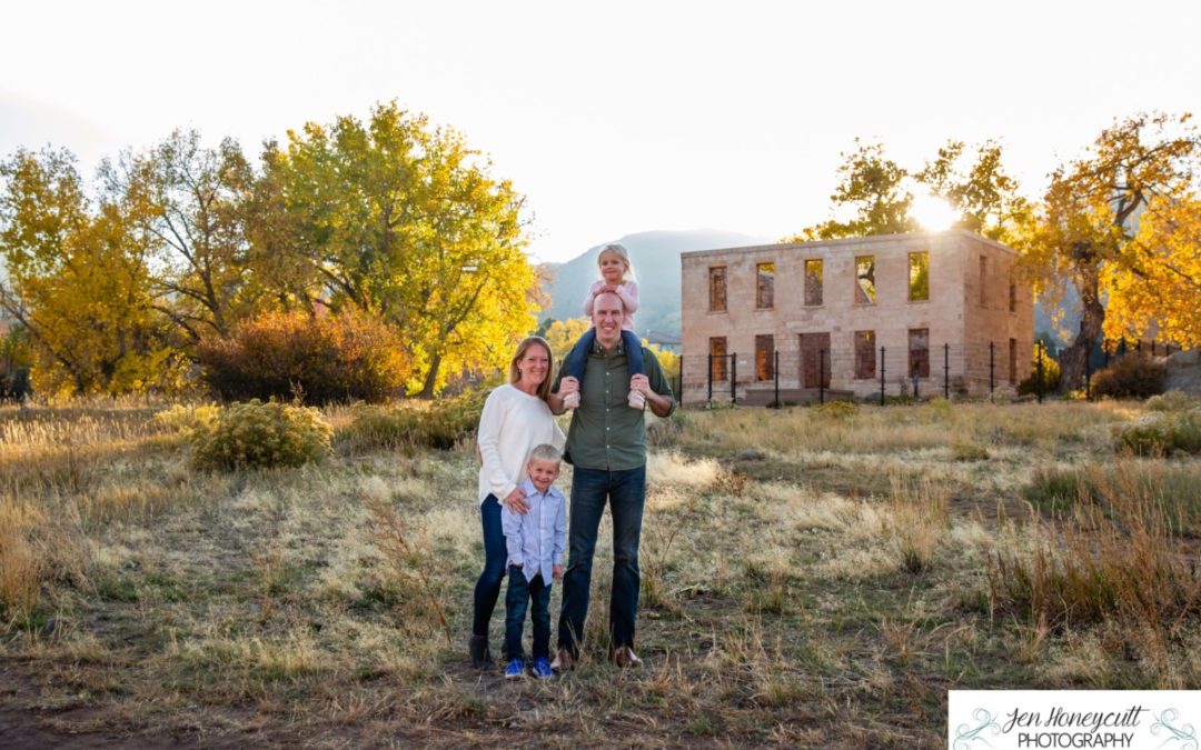 The {W} family of 4 in the Ken Caryl Valley by local Littleton photographer