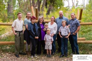 Littleton family photographer Colorado McKay Lake Westminster big extended kids teens teenagers fall color grandmother siblings brother sister sunset natural light photography