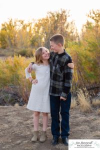 Littleton family photographer Carson Nature Center Platte River fall photo session yellow leaves six kids children mother father boys girls brothers sisters toddler foothills Colorado sunset natural light photography