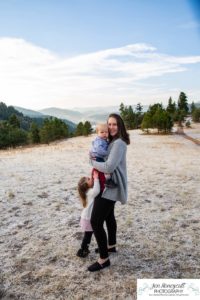 Littleton family photographer Mt. Falcon park Colorado mountains mountain views foothills fall photo session baby maternity little boy girl brother sister mother father connection frost snow sweet cute morning light natural photography