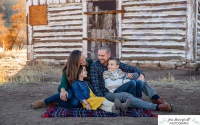 The {T} family of 4 at Hildebrand Ranch by local Littleton photographer