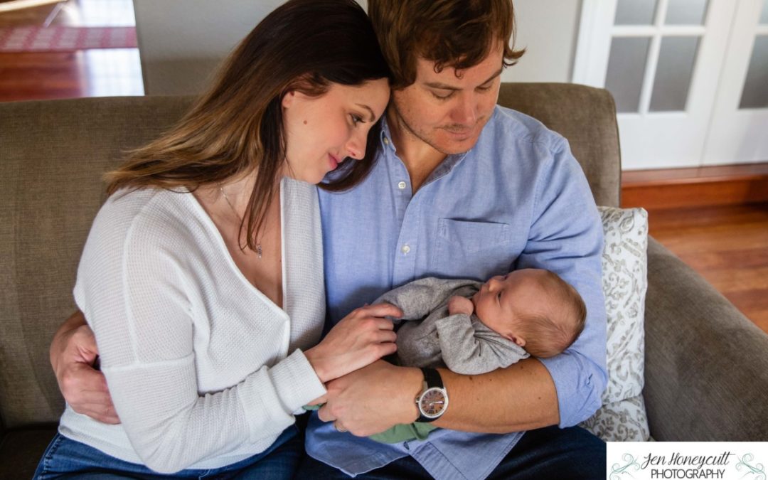 Two month old baby Charlie’s Denver in home lifestyle session by Littleton Colorado newborn photographer