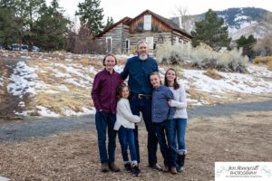 Littleton family photographer Clear Creek History park Golden Colorado snow winter big kids children siblings bridge Christmas cute fun barns sunset photography