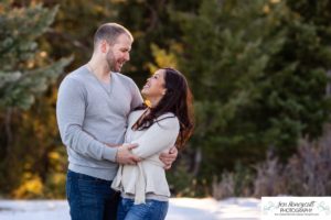 Littleton family photographer child kid daughter snow winter Mt. Falcon golden hour sunset natural light photography