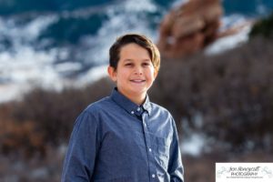 Littleton family photographer South Valley Open Space park winter Christmas snow teen teens brothers sister older kids children sunset natural light photography boy girl mother father daughter sons red rocks