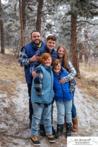 Littleton family photographer Mt. Falcon sub zero temperatures polar vortex brothers three boys father mother sons Florida vacation mountains snow photography