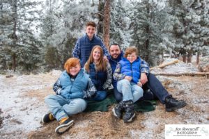 Littleton family photographer Mt. Falcon sub zero temperatures polar vortex brothers three boys father mother sons Florida vacation mountains snow photography