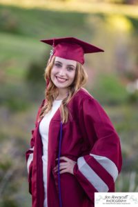 Littleton high school senior graduation cap and gown photographer Red Rocks class of 2021 honors foothills sunset mini session