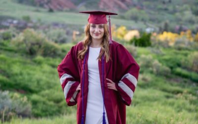 Abby’s cap and gown high school graduation mini photo session by Littleton photographer