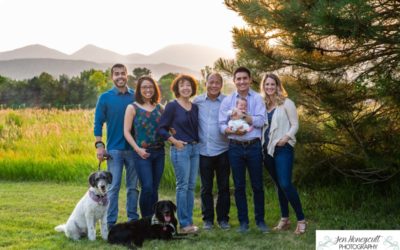 The {Y} family mini session at a Littleton park at sunset by local extended family photographer in Colorado