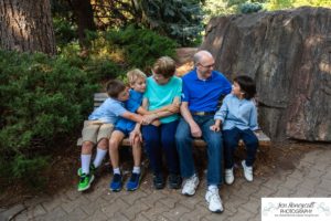 Littleton family photographer in Colorado extended cousins grandparents summer Gallup Gardens flowers boys Ketring Park