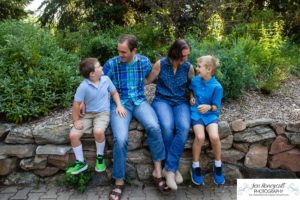 Littleton family photographer in Colorado extended cousins grandparents summer Gallup Gardens flowers boys Ketring Park