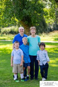 Littleton family photographer in Colorado extended cousins grandparents summer Gallup Gardens flowers boys Ketring Park