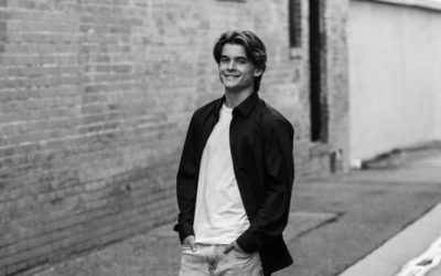 Charlie’s high school senior photo session in Historic Downtown Littleton by local photographer