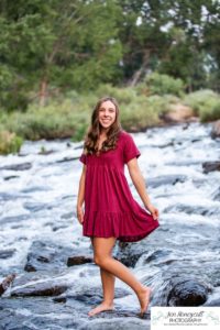 Littleton high school senior photographer Downtown Littleton urban Carson Nature Center sunflowers sunset light Platte River water Front Range Christian Class of 2022 basketball player sweet girl