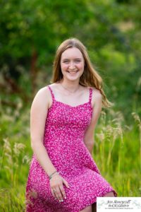 Littleton high school senior photographer Heritage cross country Writer's Vista park Carson Nature Center sunflowers lovely girl sunset light bridge friend
