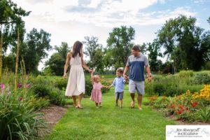 Littleton family photographer Wash Park Denver flowers summer kids brother sister mother father morning light photo session