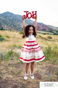 Littleton family photographer Mt. Falcon east lot Red Rocks couple in love Christmas little girl grandparents visit grandchild sunset light
