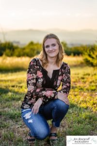 Littleton high school senior photographer Heritage Class of 2022 smart girl Highlands Ranch Mansion photography Colorado sunset flowers dress