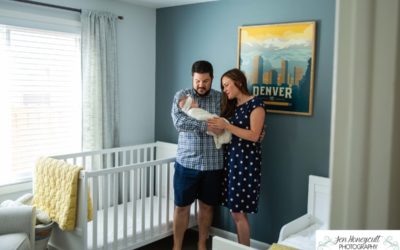 Ruth’s newborn baby in-home lifestyle photo session by Littleton family photographer